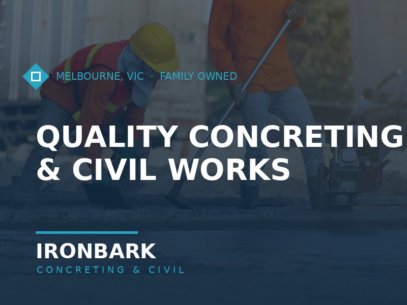 Homepage preview of the Ironbark Concreting & Civil demo website